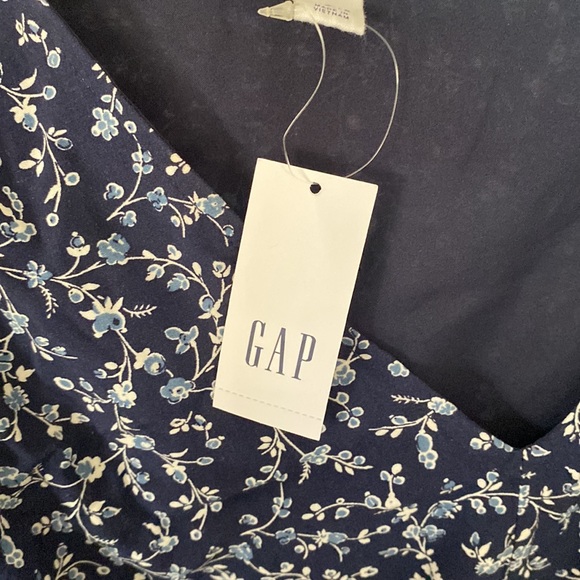 V-Neck Flutter Tank Floral GAP Dress - Picture 3 of 4